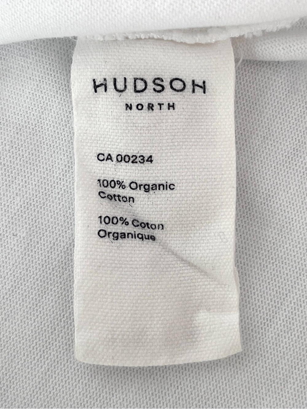 Hudson North Organic Cotton Polo Shirt White Cropped Boxy L Minimalist Preppy - Picture 5 of 9
